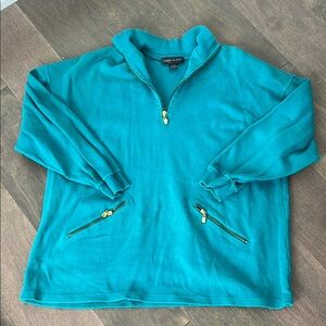 Women’s Blue Quarter Zip Sweater